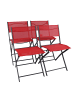 VCM  5 tlg. Bistroset Balkonset Gartenset Sumila 110x55 in Rot