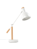 Beliani Tischleuchten PECKOS in Weiß/Heller Holzfarbton - (W) 13 x (H) 50 x (L) 13 cm