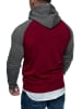 Amaci&Sons Sweatjacke EL CAJON in Bordeaux/Anthrazit