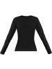 Janice 3 x Damen Langarmshirt hochgeschlossen Niska in Schwarz