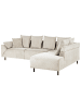 Beliani 9-tlg Ecksofa LUNNER in Beige/Schwarz