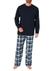 NORMANN Schlafanzug lang FlanellHose - 74957 in marine
