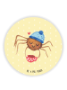 Mr. & Mrs. Panda Rund Magnet Spinne Agathe Kaffee ohne Spruch in Gelb Pastell