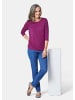 GOLDNER Kurzgröße:  Kombifreundliches Shirt mit ¾ Arm in cyclam