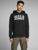 Jack & Jones Sweat Hoodie Kapuzen Pullover Sweatshirt JJECORP in Schwarz