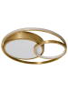 Beliani Deckenleuchten COQUET in Gold/Weiß - (W) 50 x (H) 8 x (L) 50 cm