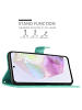 cadorabo Hülle für Samsung Galaxy A35 Blumen Design in Floral Türkis