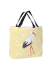 Mr. & Mrs. Panda Stofftasche Storch ohne Spruch in Gelb Pastell