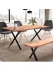 KADIMA DESIGN Esszimmertisch 140x80x76 cm Massivholz / Metall Esstisch