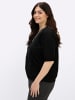 sheego Kurzarm-Pullover in schwarz
