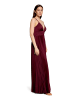 Vera Mont Chiffonkleid mit V-Ausschnitt in Deep Dahlia
