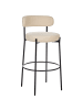 Beliani 2-tlg Barhocker ALLISON in Beige/Schwarz