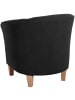 58 aufm Kessel SESSEL Karine Bezug Veloursstoff Buche natur / schwarz