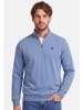 U.S. POLO ASSN. Herren Pullover Half Zip P017 in Hellblau - Navy