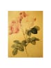 WALLART Leinwandbild Gold - Pierre Joseph Redouté - Damaszener-Rose in Rosa