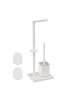 relaxdays WC Garnitur in Weiß - (B)20 x (H)67,5 x (T)15,5 cm