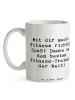 Mr. & Mrs. Panda Tasse Fitness-Trainer Dank mit Spruch in Weiß