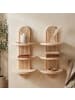 relaxdays 2 x Wandregal in Natur - (B)21,5 x (H)45 x (T)12 cm