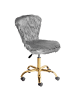 Beliani Bürostuhl MARGATE in Grau/Schwarz/Gold - (W) 44 x (H) 77 x (L) 38 cm