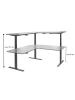 MCW Eck-Schreibtisch D40, Hellbraun, anthrazit-grau