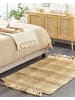 Beliani Geflochtener Teppich BERISSA in Beige - (W) 80 x (H) 1.5 x (L) 150 cm
