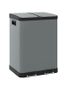 HOMCOM Mülleimer in Grau 48,8L x 39,5B x 67H cm