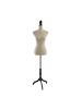 relaxdays Schneiderpuppe "Punkte" in Beige/ Schwarz