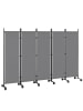 Outsunny Paravent,252L x 40B x 170H cm,Dunkelgrau