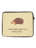 Mr. & Mrs. Panda Laptoptasche Igel Herzen mit Spruch in Gelb Pastell