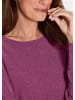 GOLDNER Kurzgröße:  Langarm Melange Jersey-Oberteil in beere