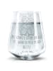 Mr. & Mrs. Panda Trinkglas Pinguine Kuscheln mit Spruch in Transparent