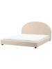 Beliani Doppelbett VAUCLUSE in Beige - (W) 194 x (H) 112 x (L) 214 cm