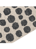 Beliani Geflochtener Teppich HAVRAN in Schwarz/Beige - (W) 80 x (H) 1,5 x (L) 150 cm