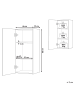 Beliani Badezimmerschrank BILBAO in Weiß/Silber - (W) 40 x (H) 88 x (L) 35 cm