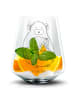 Mr. & Mrs. Panda Blümchentail Glas Chinchilla Blume ohne Spruch in Transparent