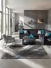KADIMA DESIGN Teppich Kurzflor Abstrakt pflegeleicht Wohnzimmer Schlafzimmer Flur in Grau