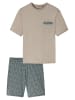 Schiesser Pyjama Comfort in braungrau
