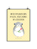 Mr. & Mrs. Panda Kunstdruck Chinchilla Blume mit Spruch in Gelb Pastell