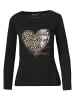 KOROSHI Langarm-T-Shirt in SCHWARZ