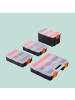 relaxdays 4-tlg. Sortierbox Set in Schwarz/ Orange