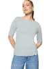 Zero  Basic Shirt mit U-Boot-Ausschnitt in Silver Blue