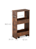 relaxdays Nischenwagen in Braun - (B)42 x (H)66,5 x (T)20 cm