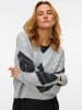 Vero Moda Strickpullover in Light Grey Melange