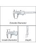 Intirilife Digitaler Messschieber - 150mm / 6 Zoll IPX54 Wasserdichte Schieblehre in SILBER