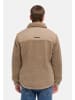 STONE HARBOUR Fellimitatjacke Taureek XX in Dark Taupe