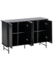 Beliani Sideboard GLASTONBURY in Schwarz - (W) 120 x (H) 80 x (L) 40 cm