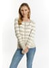 usha BLUE LABEL Damen Strickjacke in Stein Wollweiss