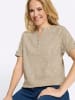Sieh an! Kurzarmshirt in beige-ecru-bedruckt