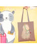 Mr. & Mrs. Panda totebag Bär Arzt ohne Spruch in Braun Pastell