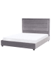 Beliani 10-tlg Wasserbett ROUEN in Grau/Schwarz